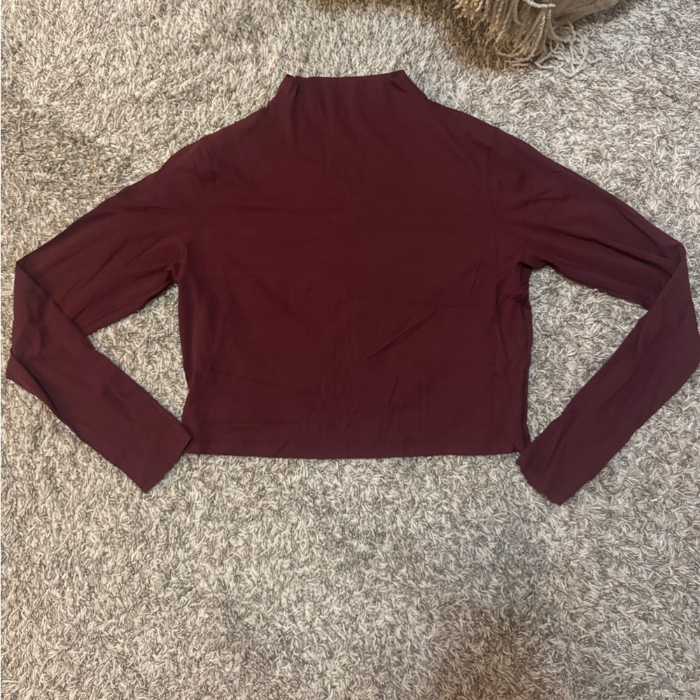 Lululemon Align Mock Neck Long Sleeve Top - Burgundy